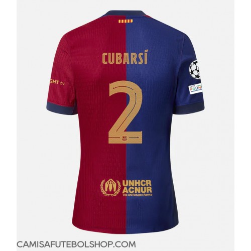 Camisa de time de futebol Barcelona Pau Cubarsi #2 Replicas 1º Equipamento 2024-25 Manga Curta